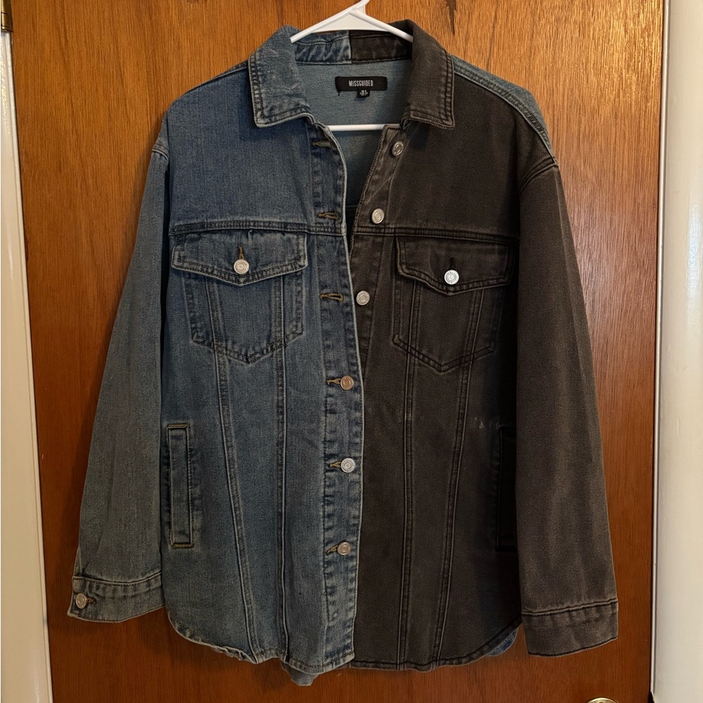 Missguided Two Tone Denim Jacket